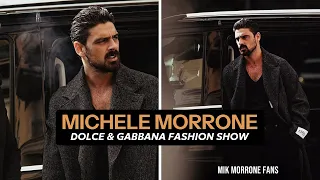 Michele Morrone attends Dolce & Gabbana fashion show | Milan Fashion Week