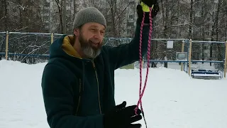 Channing style training.  тренировки метание мячей пращой.