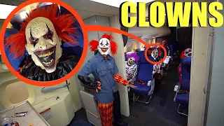 if you ever see clowns on an airplane RUN off the plane immediately!!