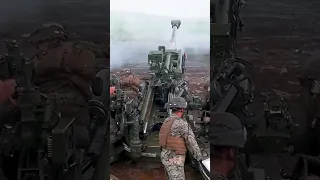 M777 howitzer in action