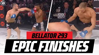 ALL of the epic finishes from the Bellator 293 Main Card Fights