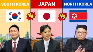 South Korea Vs Japan Vs North Korea || Country Comparison 2023 || Versus Kingdom