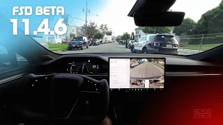 Tesla FSD Beta 11.4.6 - Urban Drive