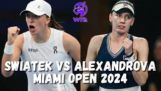 Iga Swiatek vs Ekaterina Alexandrova Extended Highlights - Miami Open Tennis 2024 Round 4 Set 1