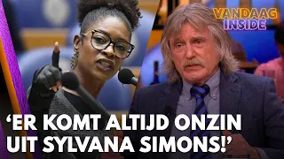 Johan zag Sylvana Simons bij talkshow Op1: 'Er komt altijd onzin uit!' | VANDAAG INSIDE