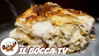 836 - Lasagne cacio e pepe con carciofi e pancetta, cenetta perfetta! (pasta facile super sfiziosa)