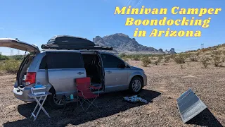 Minivan Camper BOONDOCKING in Arizona | Van Life Nomad Season in the Desert Has Begun!