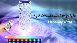 Crystal Rose Diamond 16 Color RGB Changing Mode LED lamb #shortvideo #trending