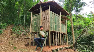 FULL VIDEO: 200 Days Building a Bamboo House In The Forest, a Bamboo House Bush Camp