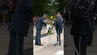 Lt. Gen. Viorel Pana of the Romanian Air Force participated in a Wreath-Laying Ceremony at ANC