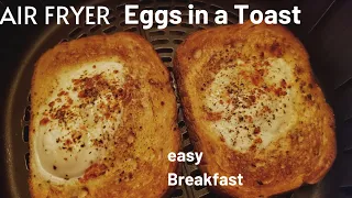 Air Fryer Egg Toast|How to Cook Egg Toast in Air Fryer| Easy Breakfast Recipe in Air Fryer|#EggToast