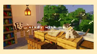study with me in minecraft 🍃 | music | 2 hour pomodoro with breaks