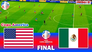 USA vs MEXICO - Final Copa America 2024 | Full Match & All Goals | eFootball PES Gameplay