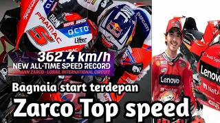 Bagnaia Start terdepan, Zohan Zarco Top Speed.