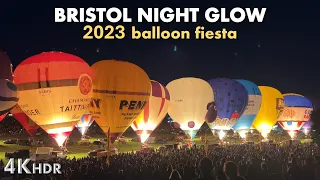 Bristol International Balloon Fiesta 2023 | Full Night Glow in 4K ENGLAND