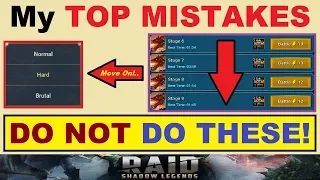 My ~TOP MISTAKES~ in RAID: Shadow Legends after 1 Year of Playing.. (*DO NOT* Do These!..)