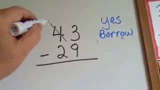Grade 3 Math #1.10, Borrow, Rename or Regroup to Subtract