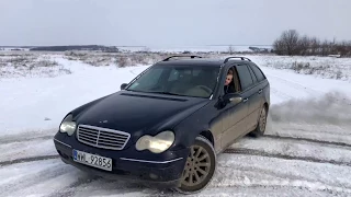 Дрифт на Mercedes W203 2.7 cdi (WINTER DRIFT)