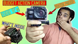 Best Budget Action Camera Under 1000 Rupees |Full HD 1080P Water Proof Action Camera REVIEW TearDown