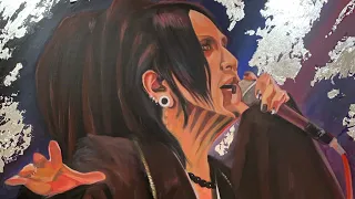 Ruki from The Gazette oil painting timelapse by RoZa 4K