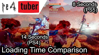 Horizon: Zero Dawn PS4 vs PS5 File Change and Fast Travel Load Time Comparisons