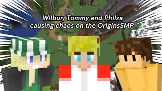 Wilbur, Tommy and Philza causing chaos on the OriginsSMP