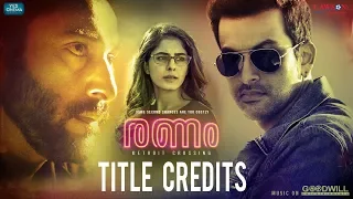 Ranam Title Credits | Nirmal Sahadev | Prithviraj Sukumaran | Rahman | Isha Talwar | Jakes Bejoy