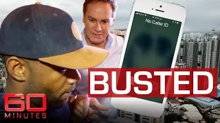 Reporter tracks down scammers in dramatic raid | 60 Minutes Australia