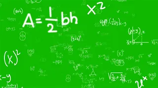 Math Background Greenscreen effect Chromakey - Copyright Free HD