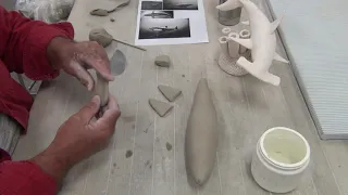 Making a Great White Shark out of clay