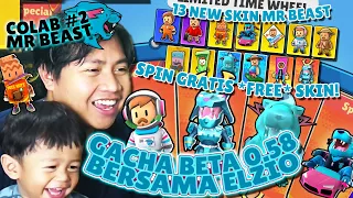 GACHA BETA 0.58 BERSAMA ELZIO! 13 SKIN GRATIS COLLAB DENGAN MR BEAST LAGI! AUTO BORONG SKINNYA!