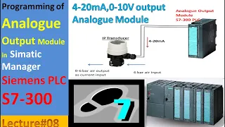 08-Output Analogue module 4-20mA, 0-10V Programming in Siemens S7-300 | Siemens PLC Course | Siemens