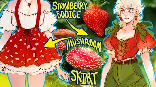 Just designing some 🍓fantasy nonsense clothes 🍄 (that I want to MAKE)