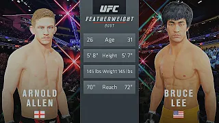 Arnold Allen Vs. Bruce Lee : UFC 4 Gameplay (Legendary Difficulty) (AI Vs AI) (PS5)