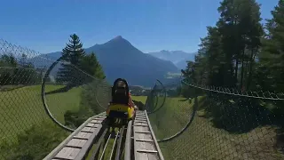 Alpine coaster full ride Hoch-Imst Tirol the longest coaster 4K