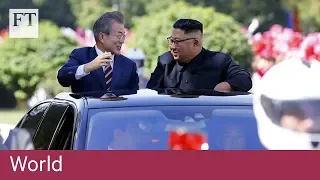 Pyongyang residents welcome South Korea's Moon Jae-in
