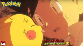 Ash and Pikachu emotional 🥺 moment 😢 #ash_pikachu #ash_pikachu_lovers❤💙 #emotional #viral #short