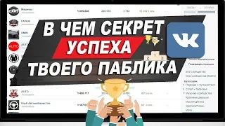 В чем секрет Успеха твоего паблика VK