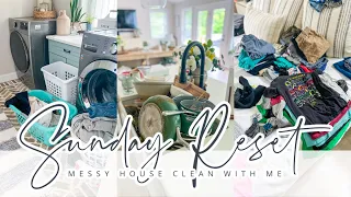 SUNDAY RESET // MESSY HOUSE CLEAN WITH ME // PARTY CLEAN UP // CHARLOTTE GROVE FARMHOUSE