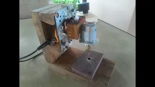 Best Home made mini DIY PCB drill press table from rails CD drives