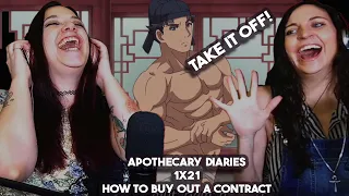 Lauren&Jess React! *Let's give Jinshi a complex!* Apothecary Diaries 1x21 'How to Buy Out a Contract