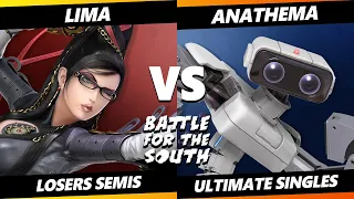 Battle for the South Losers Semis - Anathema (ROB) Vs. Lima (Bayonetta) Smash Ultimate - SSBU