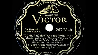 1934 Enric Madriguera - You And The Night And The Music (Tony Sacco, vocal)