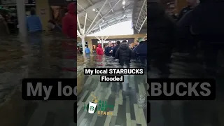 Starbucks flooded. Filter or real?what do you think? #funny #shorts #starbucks