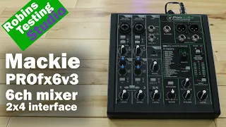 Sound test of the Mackie ProFX6v3 6-Channel Pro Effects Mixer with USB