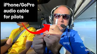 Flight Gear Audio Cable - record cockpit audio on your iPhone or GoPro