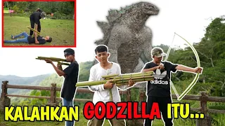 PERANG PANAH MELAWAN GODZILA! | Mikael Family