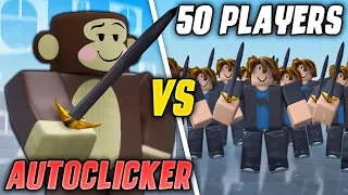 Trolling 50 Players With an Auto Clicker in Blade Ball
