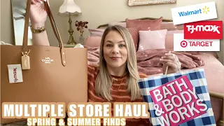 MULTIPLE STORE HAUL| BATH& BODY WORKS|TARGET|TJMAXX|WALMART|SPRING & SUMMER FINDS