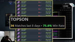 "TOPSON has 75% winrate"-Qojqva checks why Topson has 12 game winstreak on Void Spirit on patch 7.33